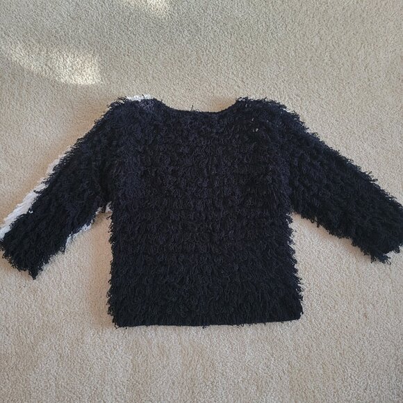 Vintage Sideffects Size M Hand Crocheted Boho/ MOD Sweater Pullover - Picture 2 of 8